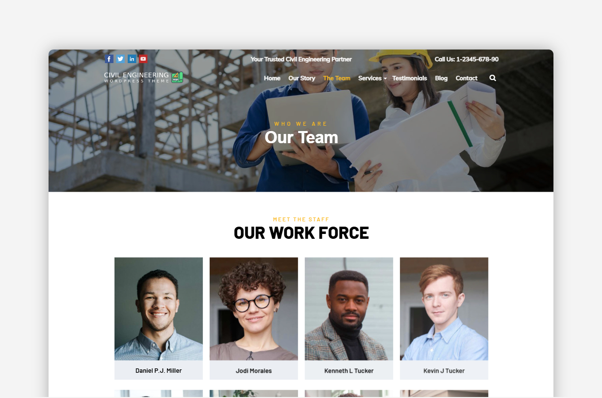 Civil Engineering WordPress Template